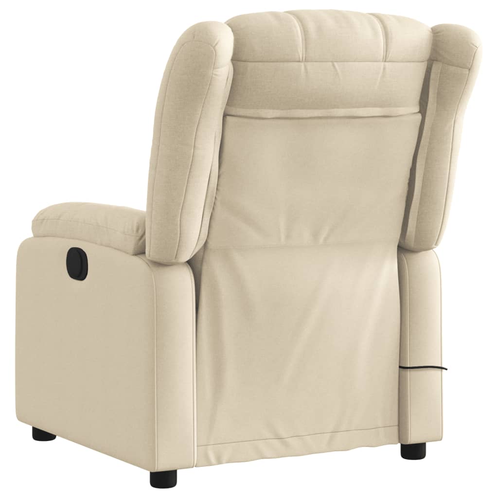 Massagestoel verstelbaar stof crèmekleurig is nu te koop bij PeponiXL, paradijselijk wonen!