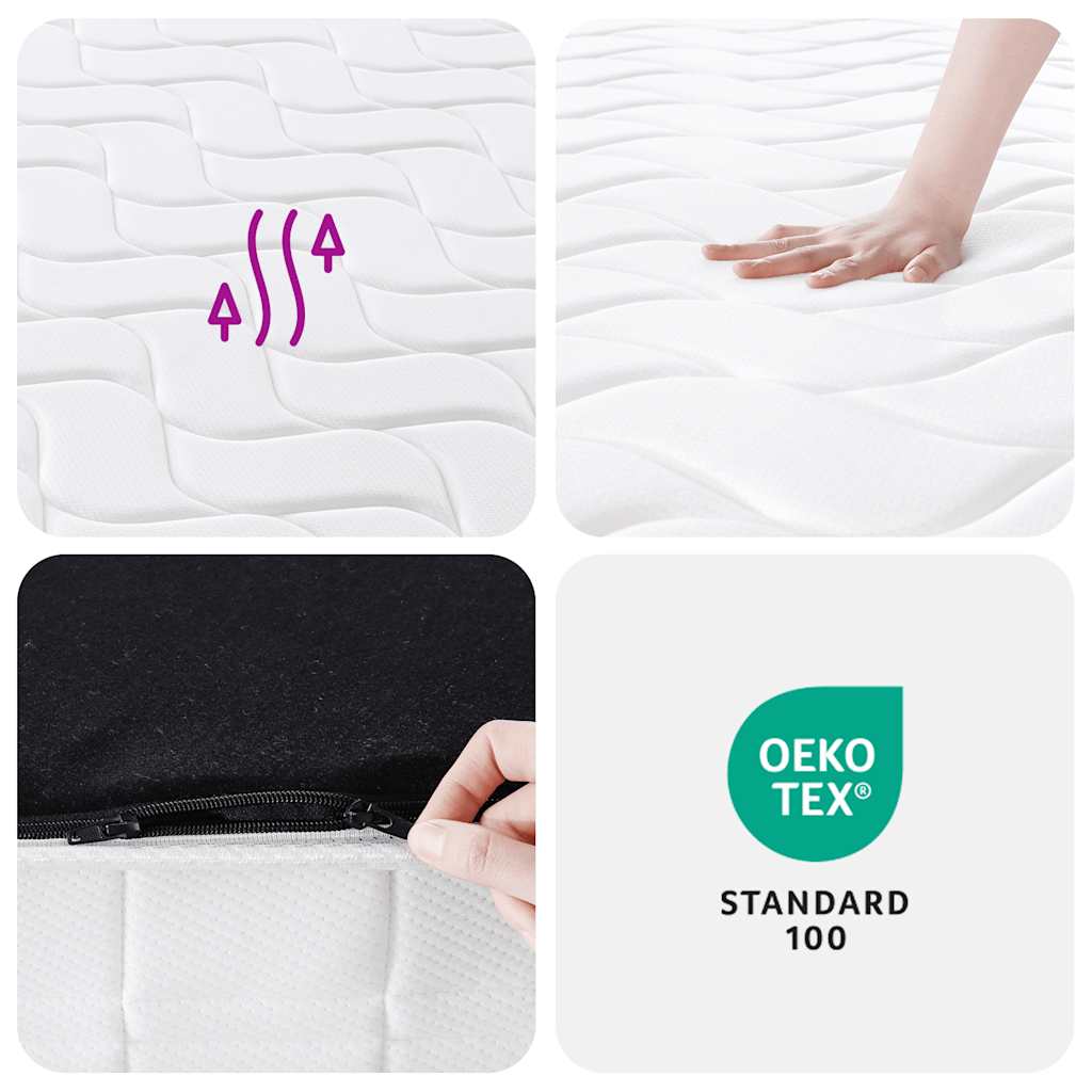 Pocketveringmatras middelhard-hard 160x200 cm Super King Size is nu te koop bij PeponiXL, paradijselijk wonen!