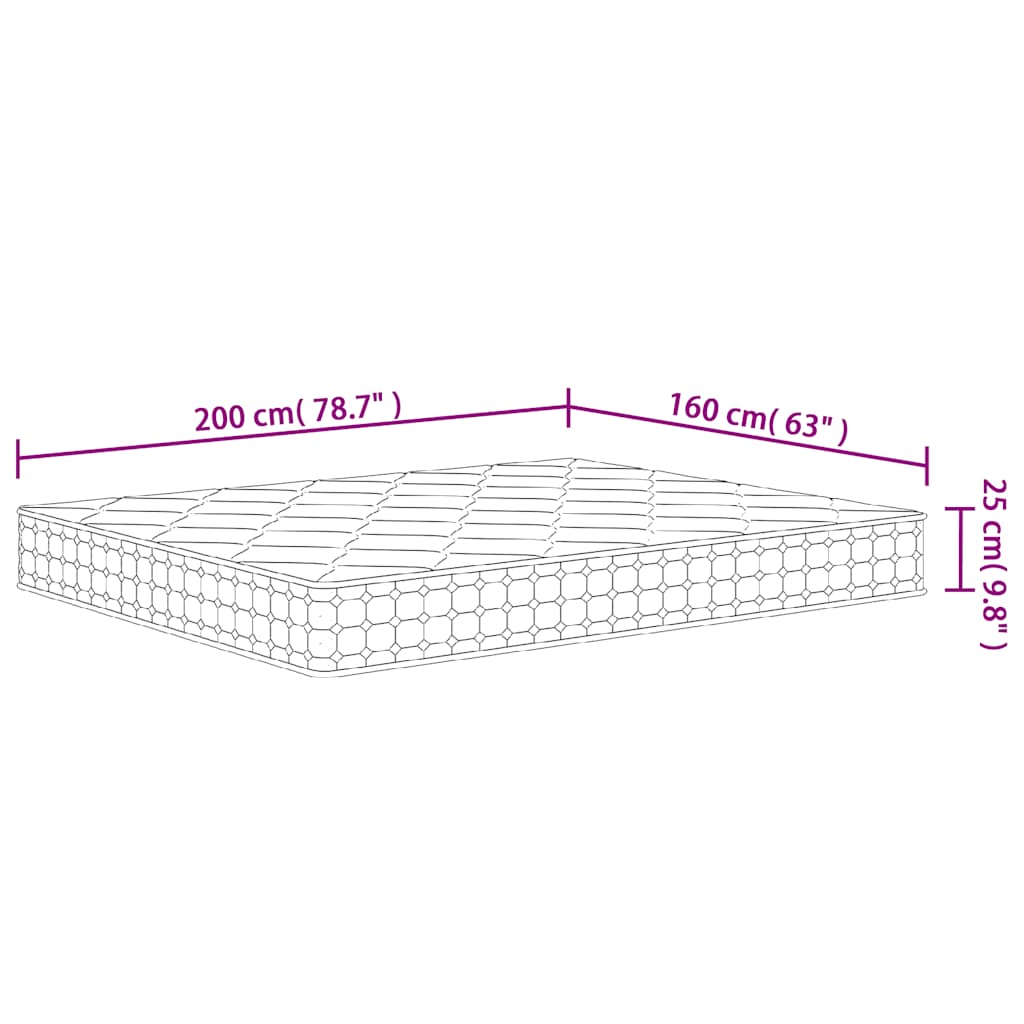 Pocketveringmatras middelhard-hard 160x200 cm Super King Size is nu te koop bij PeponiXL, paradijselijk wonen!