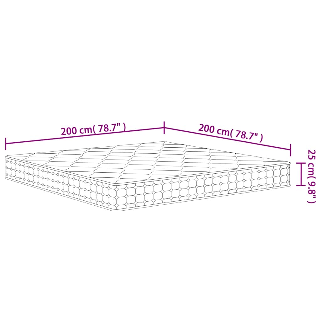 Pocketveringmatras middelhard-hard 200x200 cm is nu te koop bij PeponiXL, paradijselijk wonen!