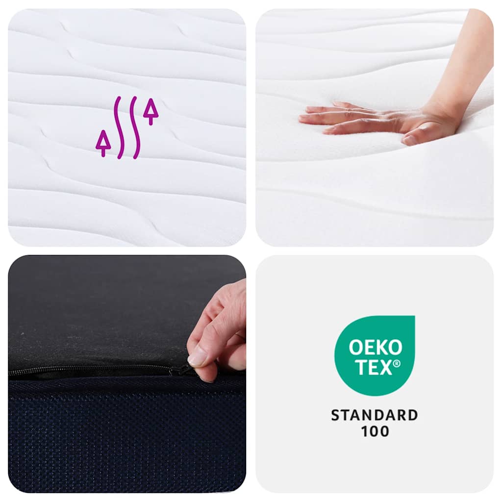 Pocketveringmatras middelhard-hard 160x200 cm Super King Size is nu te koop bij PeponiXL, paradijselijk wonen!