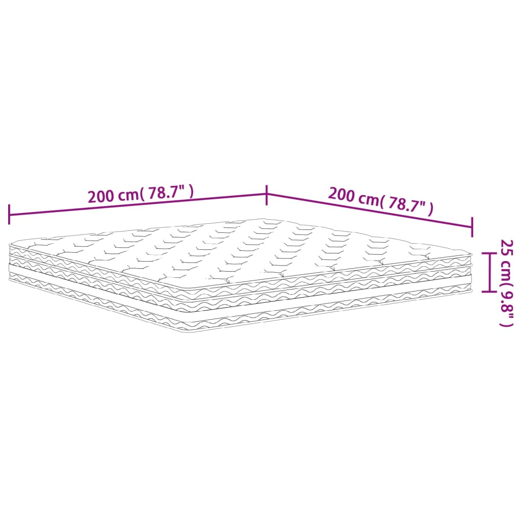 Pocketveringmatras middelhard 200x200 cm is nu te koop bij PeponiXL, paradijselijk wonen!