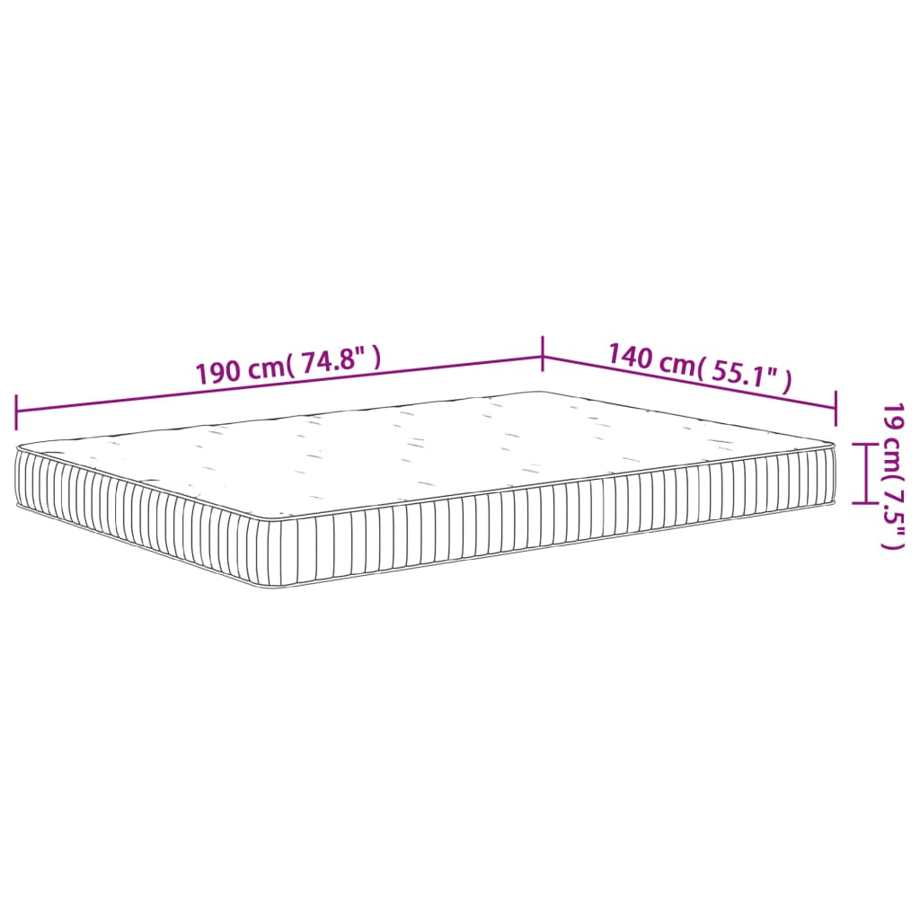 Pocketveringmatras middelhard 140x190 cm is nu te koop bij PeponiXL, paradijselijk wonen!