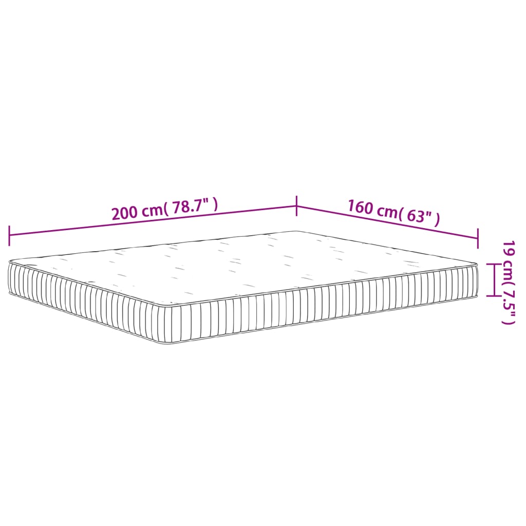 Pocketveringmatras middelhard 160x200 cm is nu te koop bij PeponiXL, paradijselijk wonen!