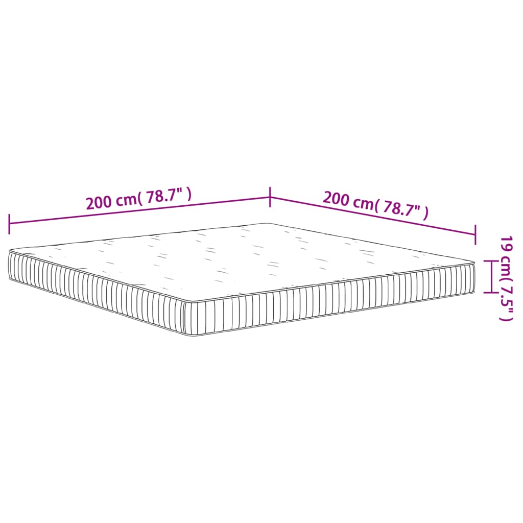 Pocketveringmatras middelhard 200x200 cm is nu te koop bij PeponiXL, paradijselijk wonen!