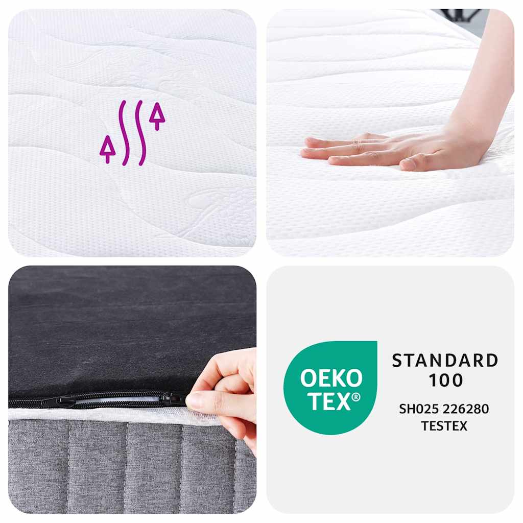 Pocketveringmatras middelhard 90x220 cm is nu te koop bij PeponiXL, paradijselijk wonen!
