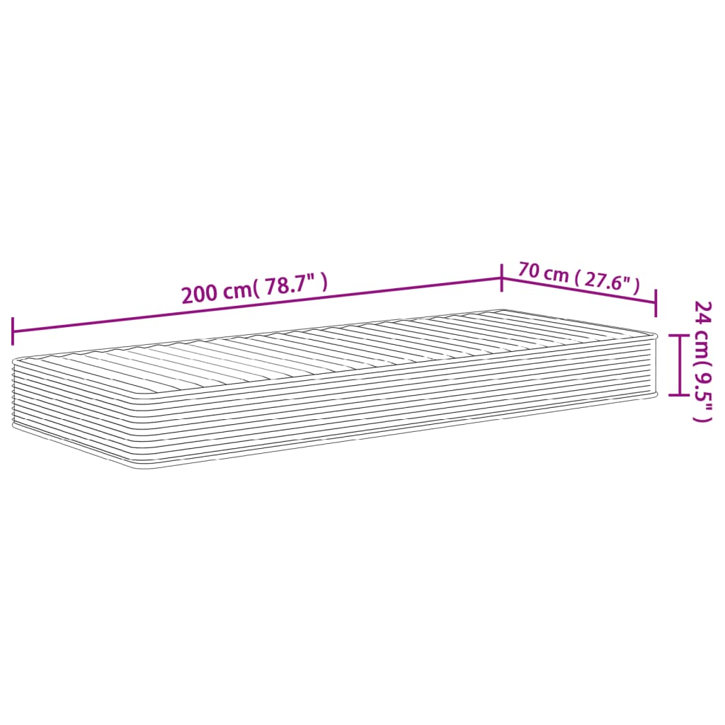 Schuimmatras middelzacht 70x200 cm is nu te koop bij PeponiXL, paradijselijk wonen!