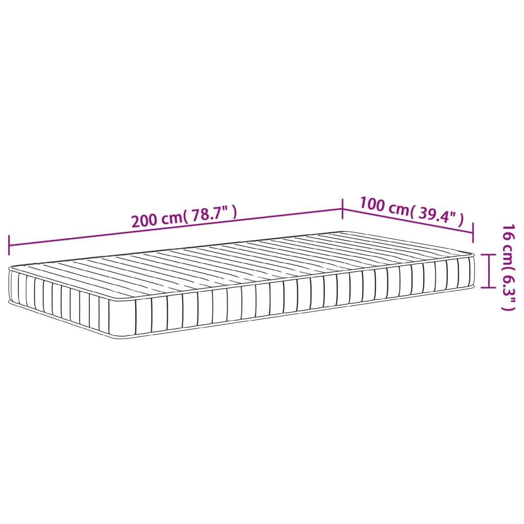 Schuimmatras middelzacht 100x200 cm is nu te koop bij PeponiXL, paradijselijk wonen!