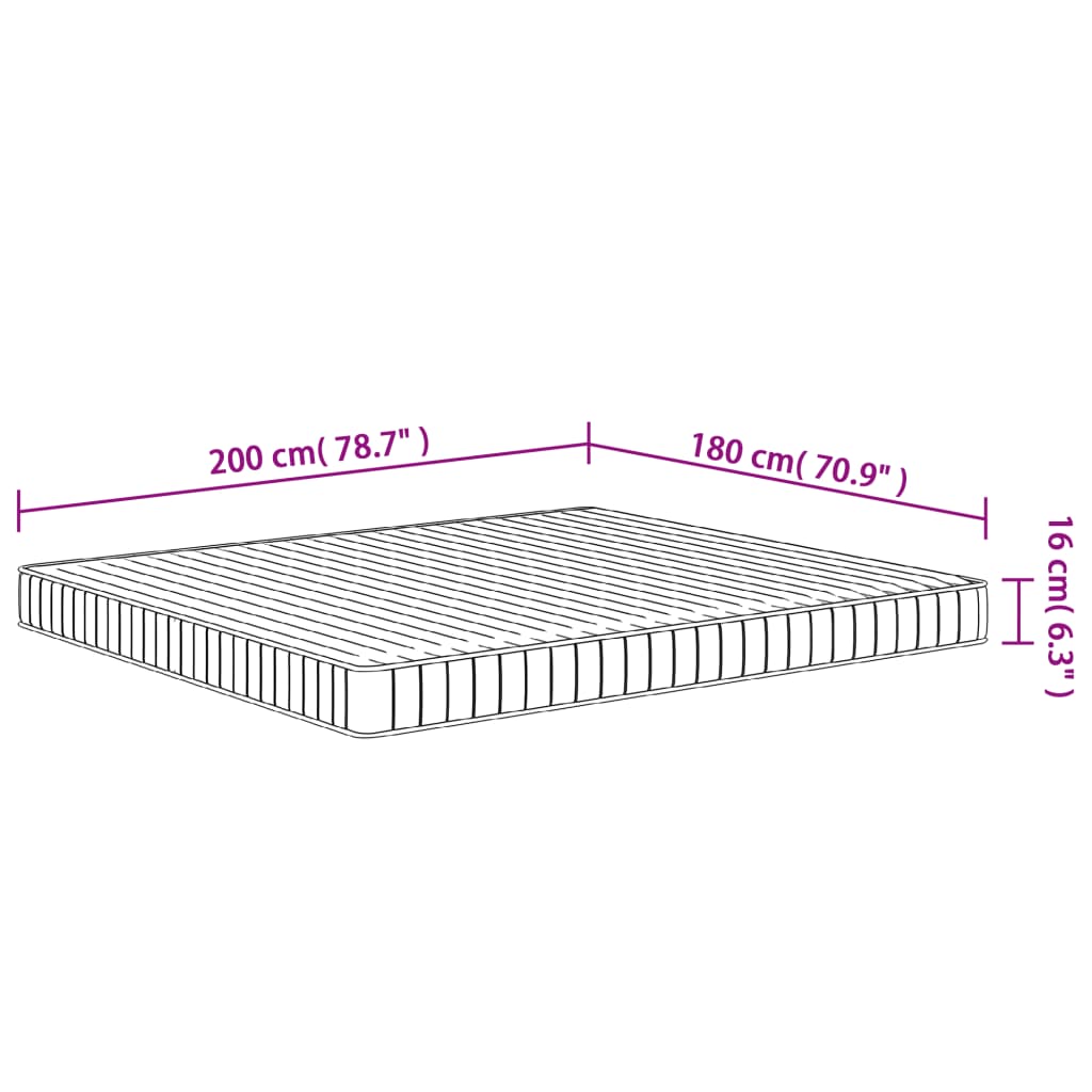 Schuimmatras middelzacht 180x200 cm is nu te koop bij PeponiXL, paradijselijk wonen!