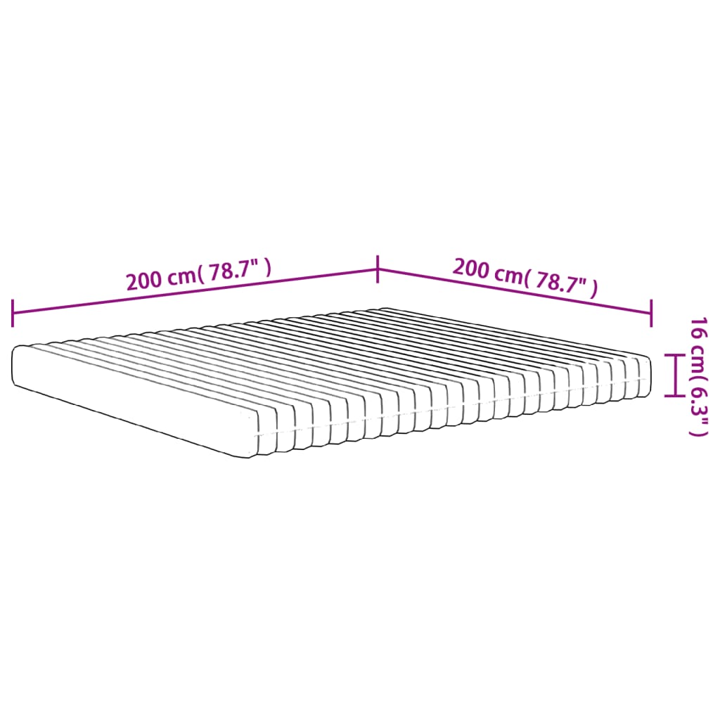 Schuimmatras middelzacht 200x200 cm is nu te koop bij PeponiXL, paradijselijk wonen!