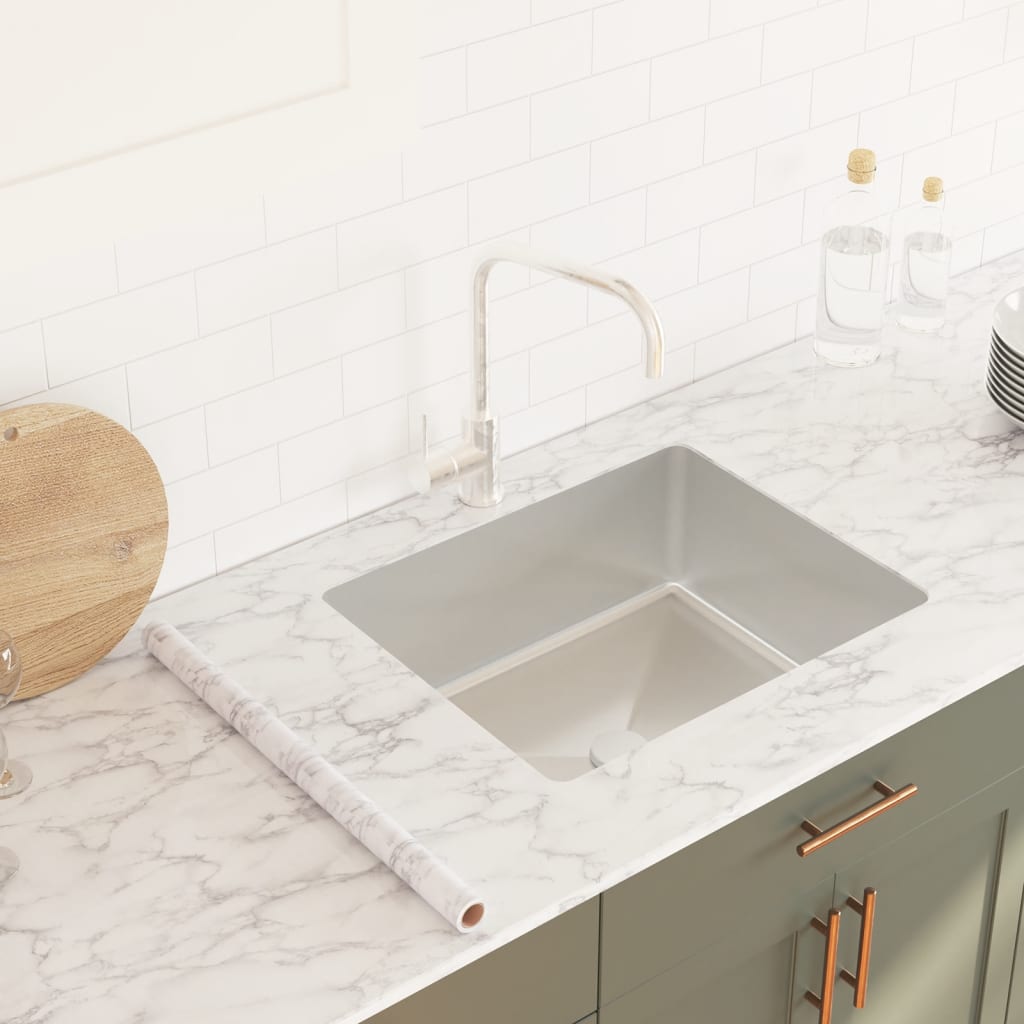 Meubelfolies zelfklevend 90x500 cm PVC marmerwit is nu te koop bij PeponiXL, paradijselijk wonen!