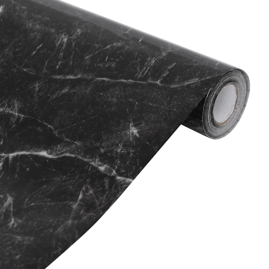 Meubelfolies zelfklevend 90x500 cm PVC marmerzwart is nu te koop bij PeponiXL, paradijselijk wonen!