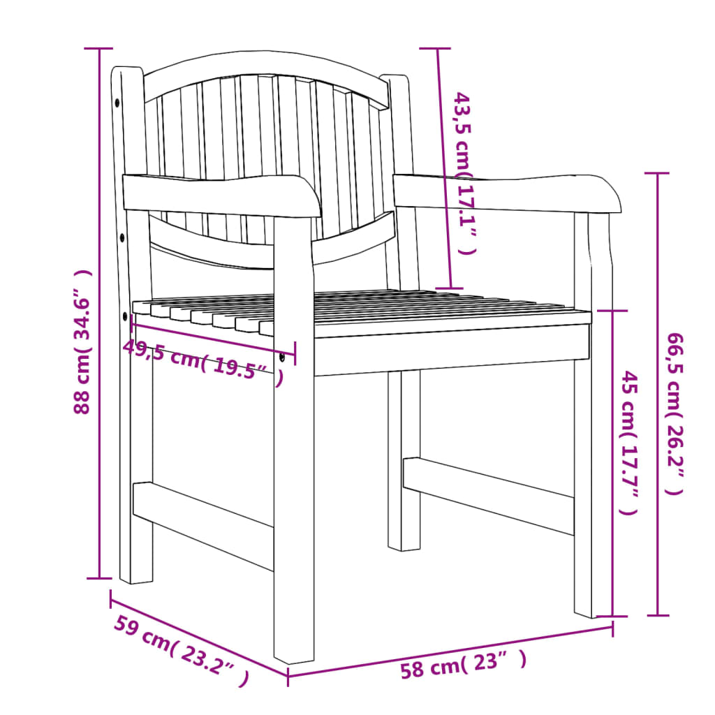 Tuinstoelen 4 st 58x59x88 cm massief teakhout is nu te koop bij PeponiXL, paradijselijk wonen!