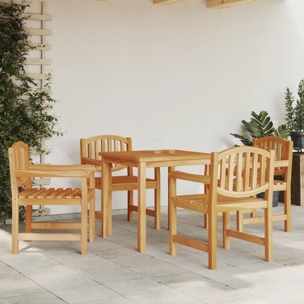 Tuinstoelen 4 st 58x59x88 cm massief teakhout is nu te koop bij PeponiXL, paradijselijk wonen!