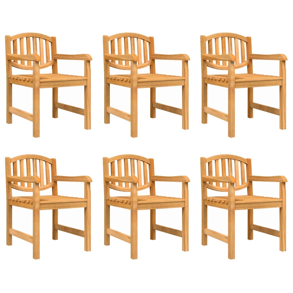 Tuinstoelen 6 st 58x59x88 cm massief teakhout is nu te koop bij PeponiXL, paradijselijk wonen!