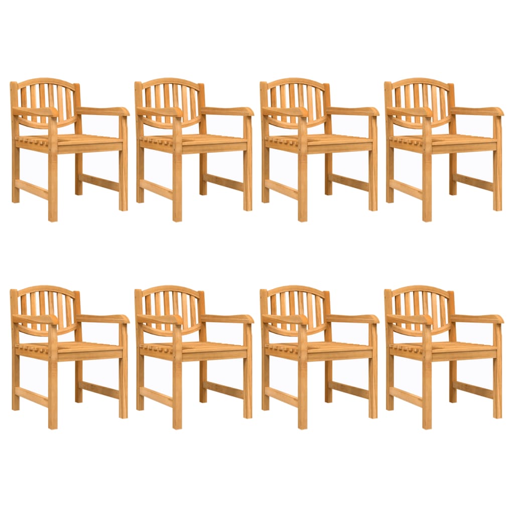 Tuinstoelen 8 st 58x59x88 cm massief teakhout is nu te koop bij PeponiXL, paradijselijk wonen!