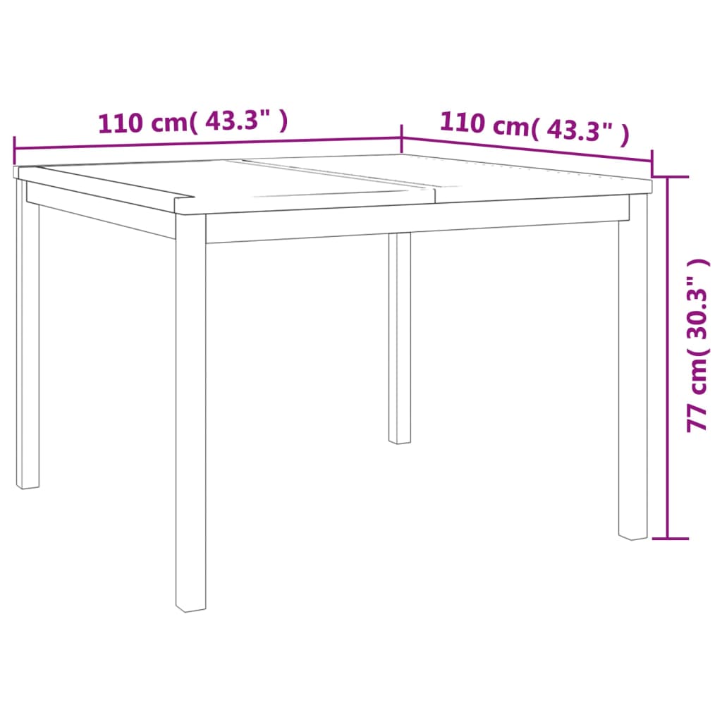 5-delige Tuinset massief teakhout is nu te koop bij PeponiXL, paradijselijk wonen!