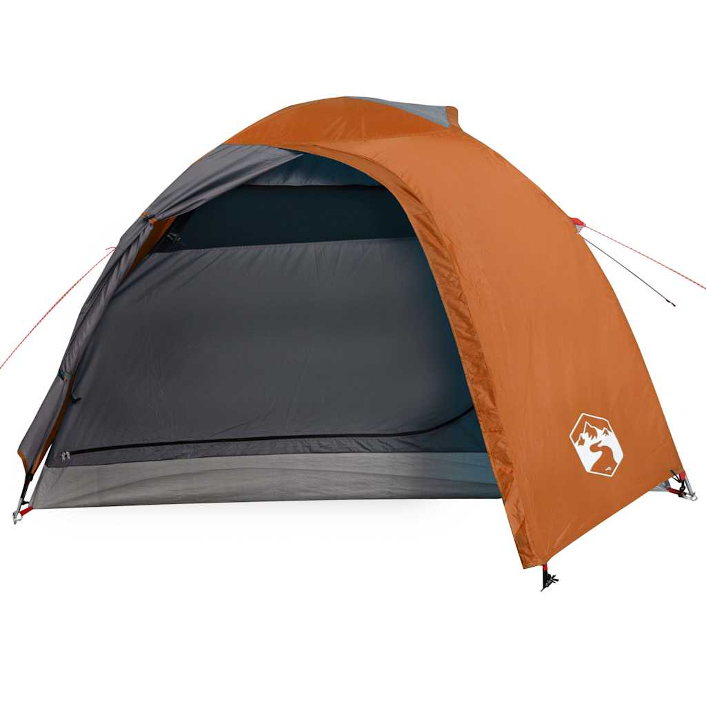 Koepeltent 4-persoons waterdicht grijs en oranje is nu te koop bij PeponiXL, paradijselijk wonen!
