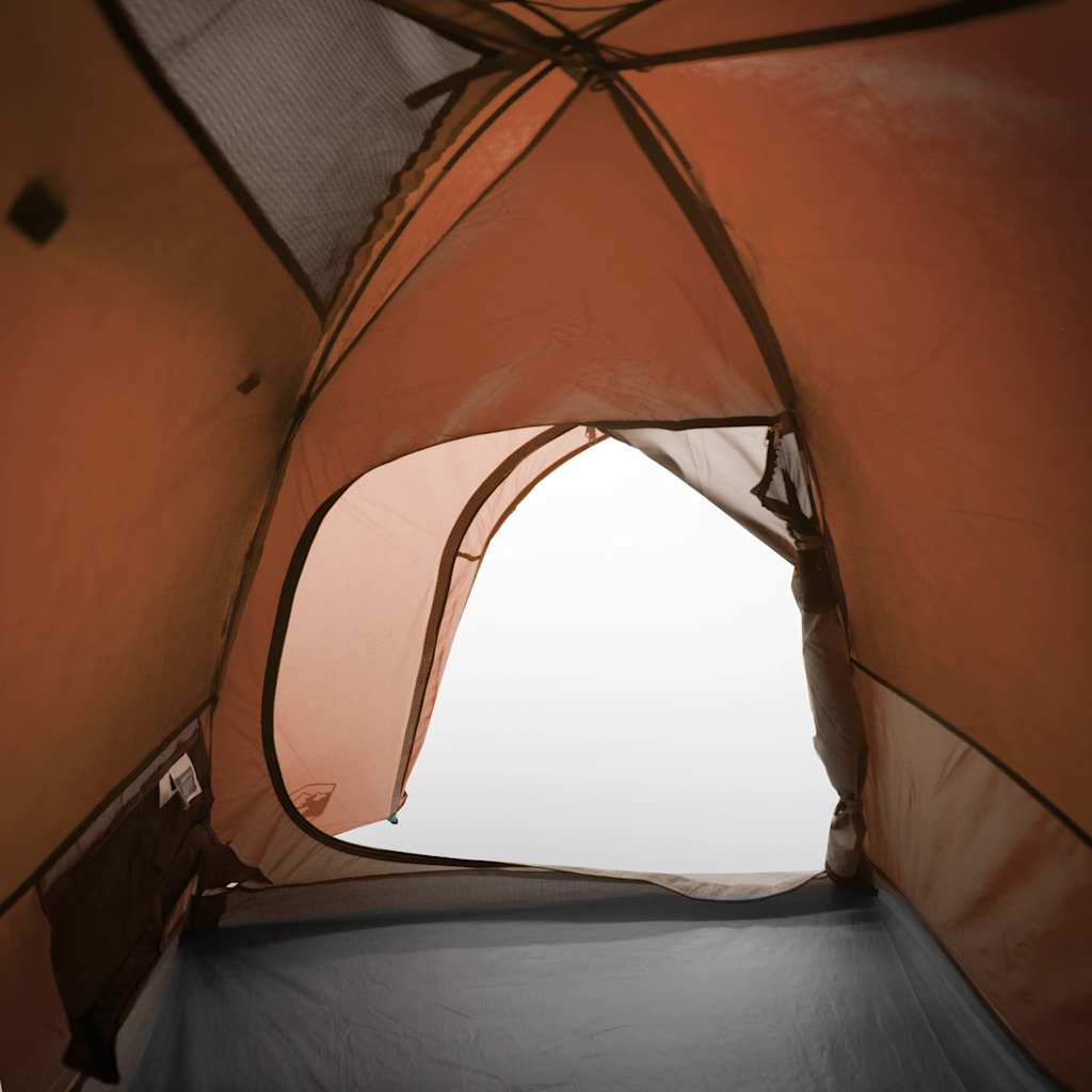 Koepeltent 4-persoons waterdicht grijs en oranje is nu te koop bij PeponiXL, paradijselijk wonen!