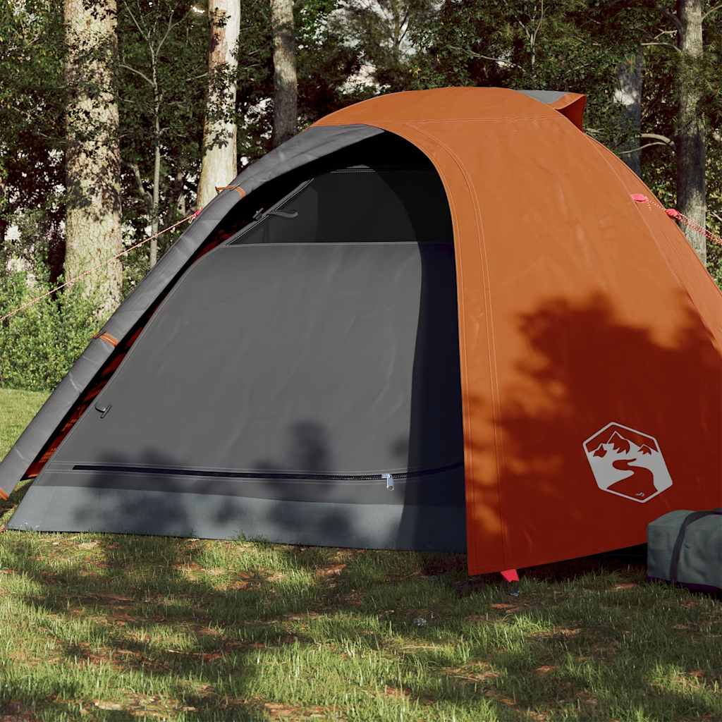 Koepeltent 4-persoons waterdicht grijs en oranje is nu te koop bij PeponiXL, paradijselijk wonen!