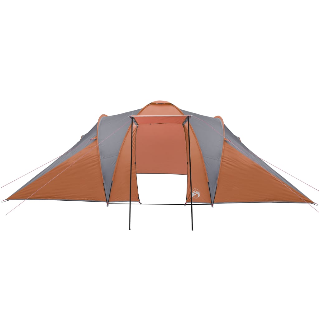Koepeltent 6-persoons waterdicht grijs en oranje is nu te koop bij PeponiXL, paradijselijk wonen!