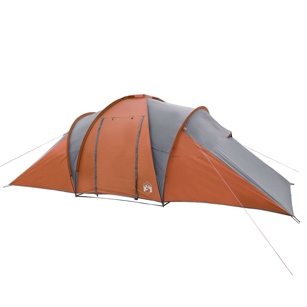 Koepeltent 6-persoons waterdicht grijs en oranje is nu te koop bij PeponiXL, paradijselijk wonen!