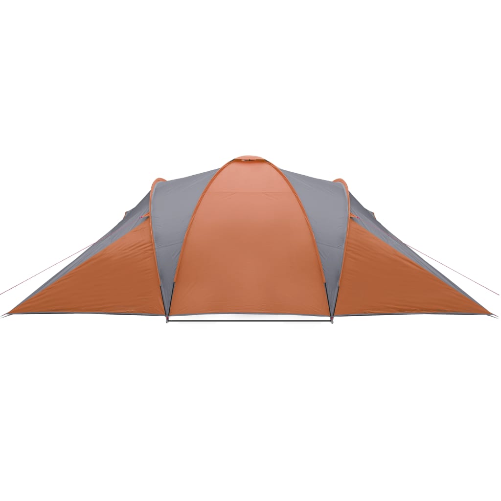 Koepeltent 6-persoons waterdicht grijs en oranje is nu te koop bij PeponiXL, paradijselijk wonen!