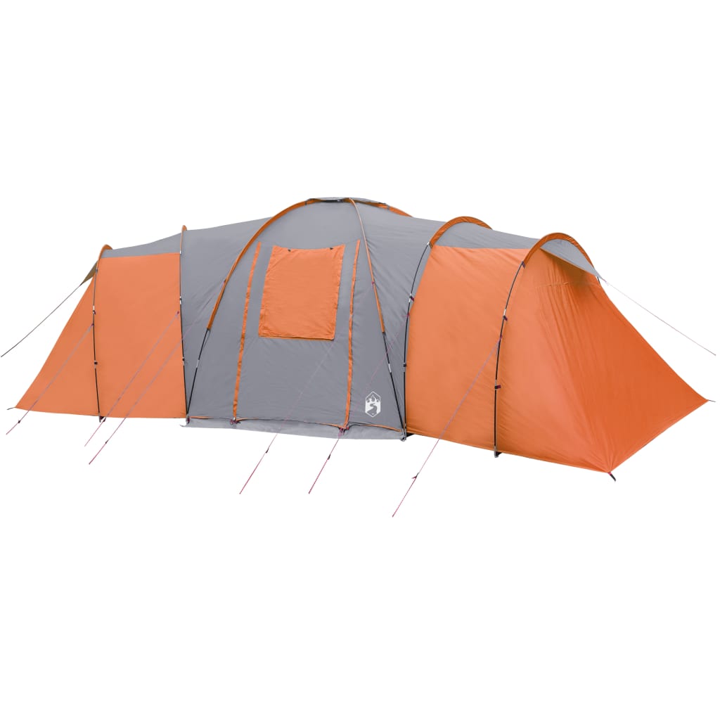 Koepeltent 12-persoons waterdicht grijs en oranje is nu te koop bij PeponiXL, paradijselijk wonen!