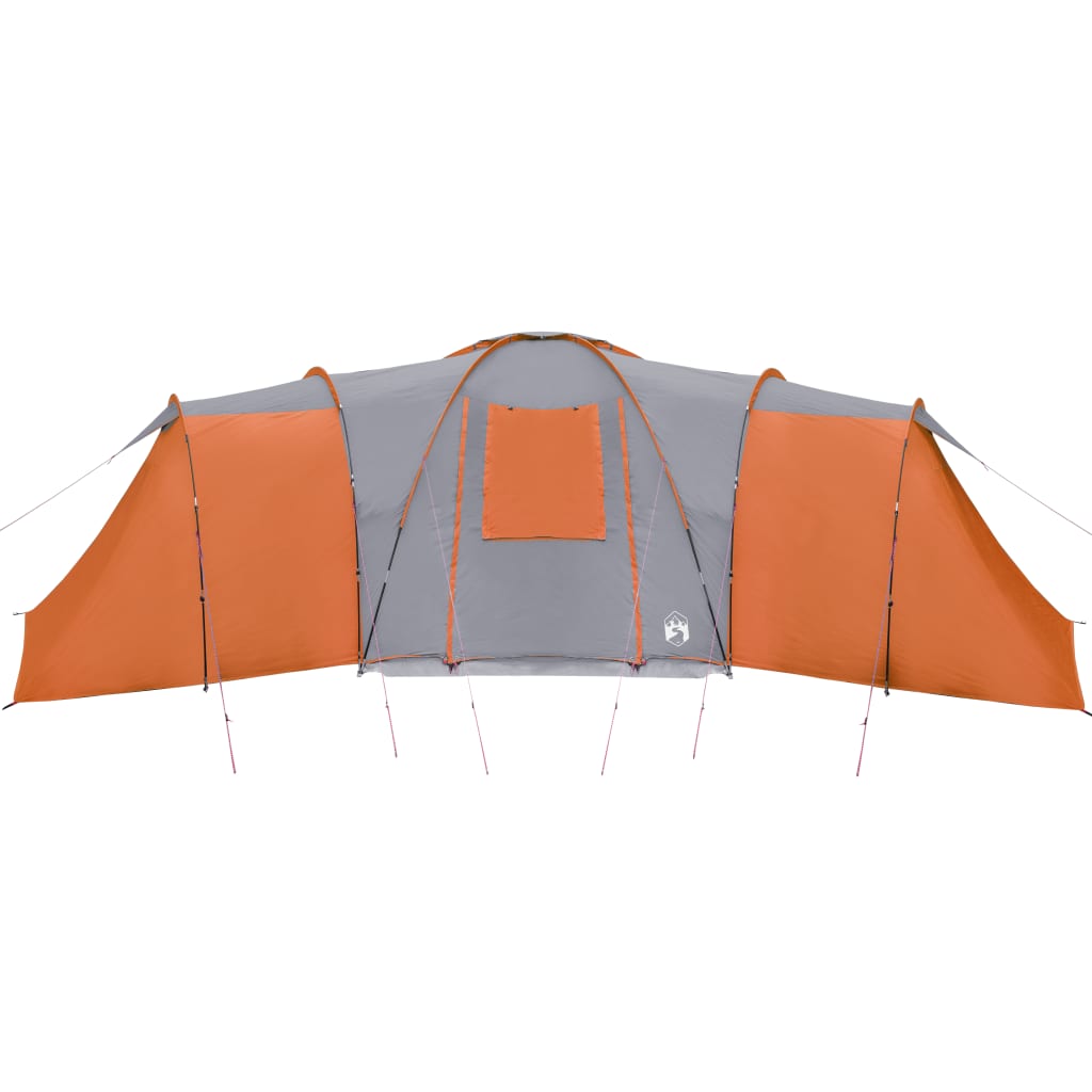 Koepeltent 12-persoons waterdicht grijs en oranje is nu te koop bij PeponiXL, paradijselijk wonen!
