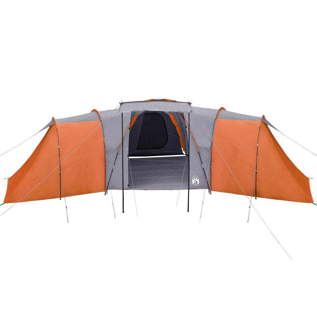 Koepeltent 12-persoons waterdicht grijs en oranje is nu te koop bij PeponiXL, paradijselijk wonen!