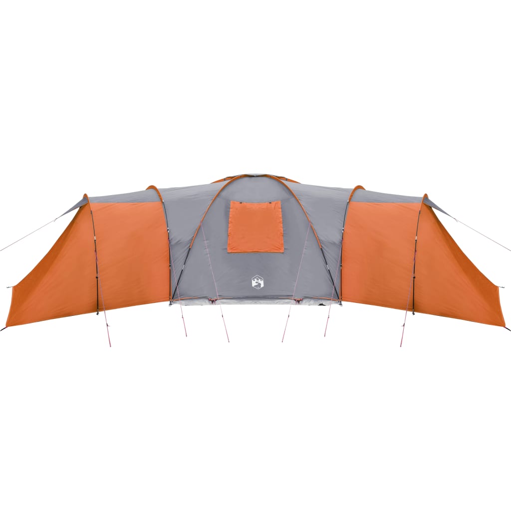 Koepeltent 12-persoons waterdicht grijs en oranje is nu te koop bij PeponiXL, paradijselijk wonen!