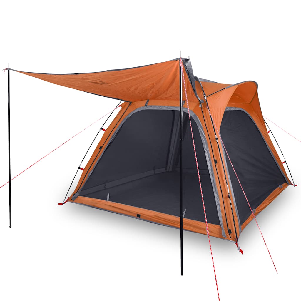 Tent 4-persoons waterdicht snelontgrendeling grijs en oranje is nu te koop bij PeponiXL, paradijselijk wonen!