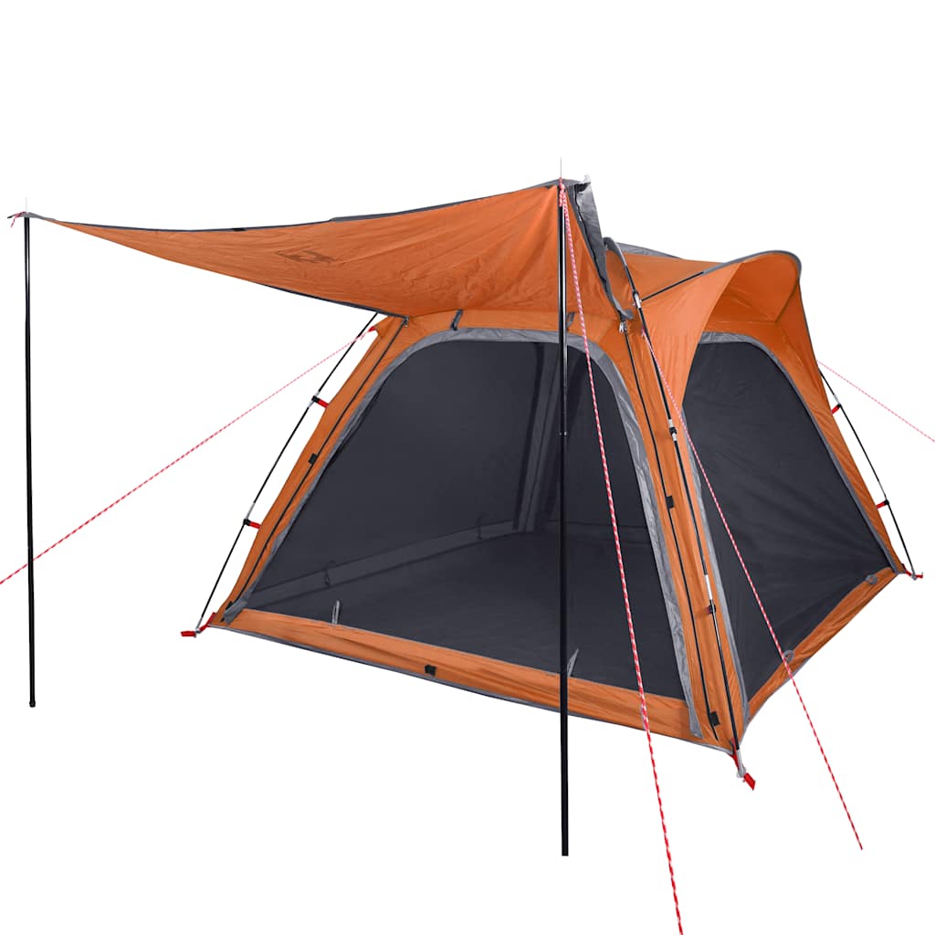 Tent 4-persoons waterdicht snelontgrendeling grijs en oranje is nu te koop bij PeponiXL, paradijselijk wonen!
