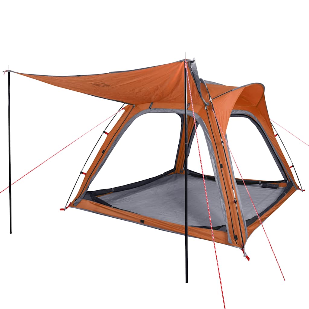 Tent 4-persoons waterdicht snelontgrendeling grijs en oranje is nu te koop bij PeponiXL, paradijselijk wonen!