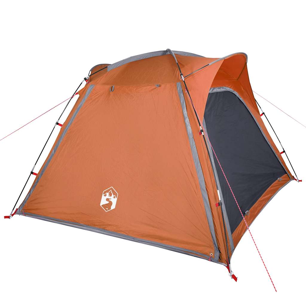Tent 4-persoons waterdicht snelontgrendeling grijs en oranje is nu te koop bij PeponiXL, paradijselijk wonen!