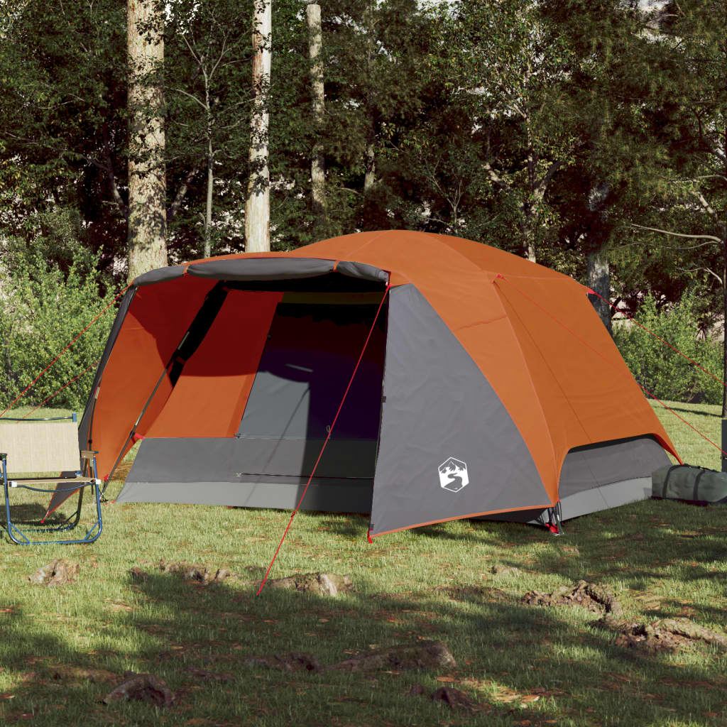 Tent met luifel 4-persoons waterdicht oranje is nu te koop bij PeponiXL, paradijselijk wonen!