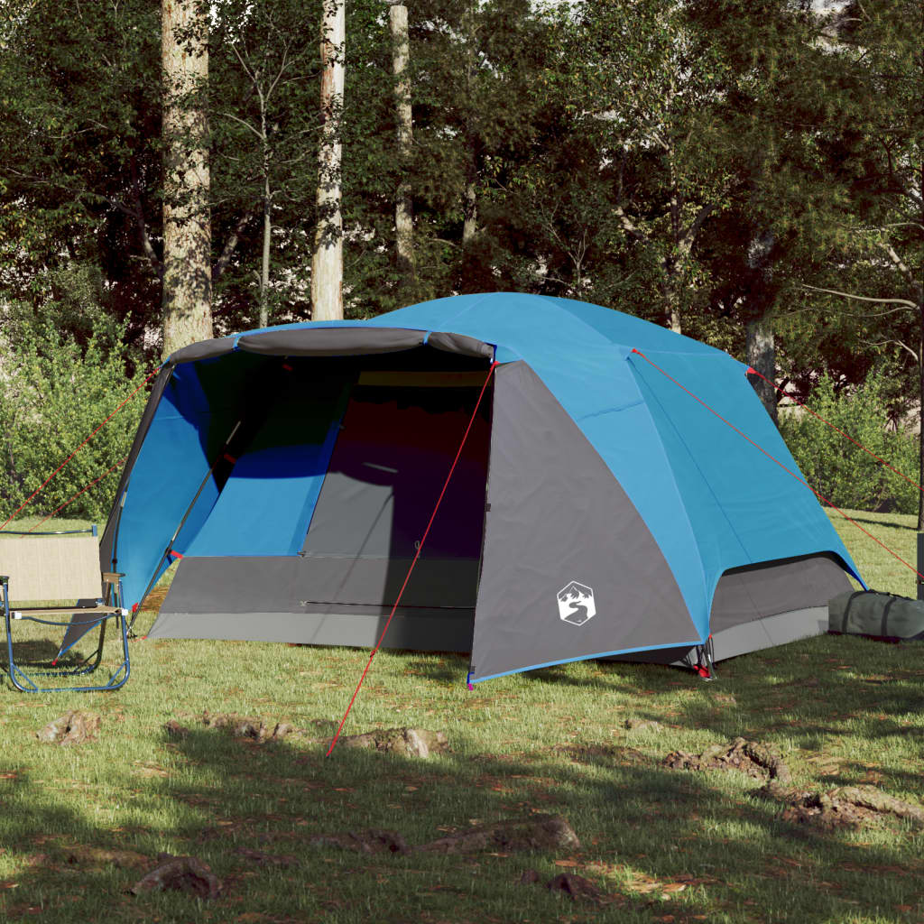 Gezinstent met luifel 6-persoons waterdicht blauw is nu te koop bij PeponiXL, paradijselijk wonen!