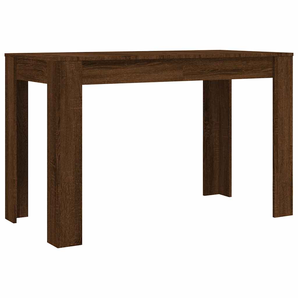 Eettafel 120x60x76 cm bewerkt hout bruin eikenkleur is nu te koop bij PeponiXL, paradijselijk wonen!