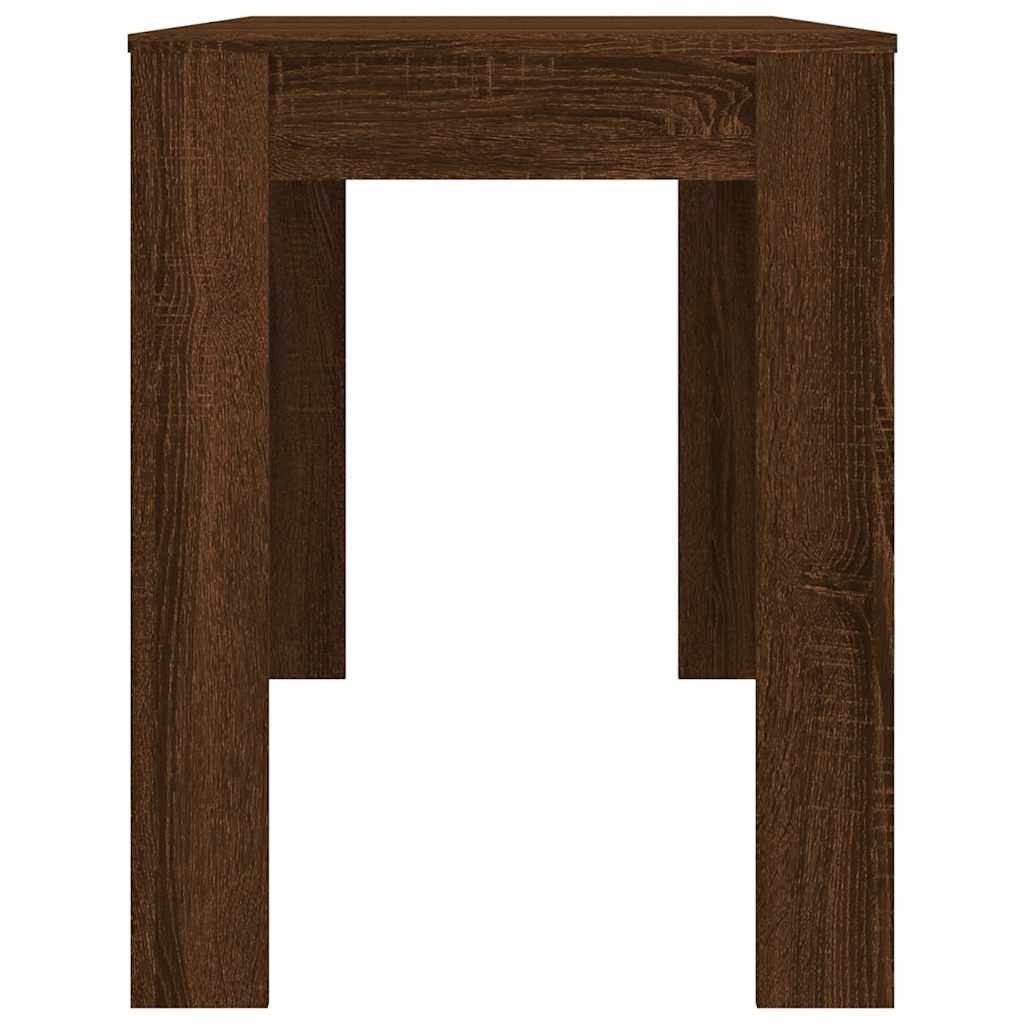 Eettafel 120x60x76 cm bewerkt hout bruin eikenkleur is nu te koop bij PeponiXL, paradijselijk wonen!