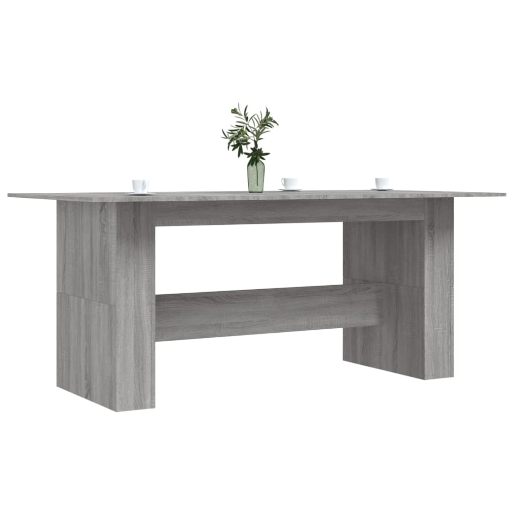 Eettafel 180x90x76 cm bewerkt hout grijs sonoma eikenkleurig is nu te koop bij PeponiXL, paradijselijk wonen!