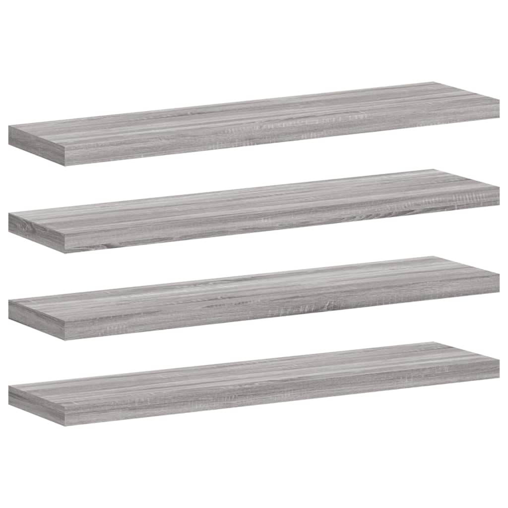 Wandschappen 4 st 40x10x1,5 cm bewerkt hout grijs sonoma eiken is nu te koop bij PeponiXL, paradijselijk wonen!