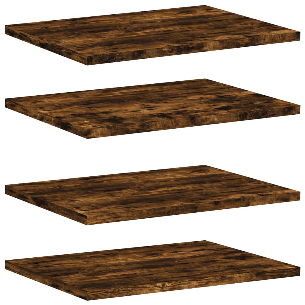 Wandschappen 4 st 40x30x1,5 cm bewerkt hout gerookt eikenkleur is nu te koop bij PeponiXL, paradijselijk wonen!