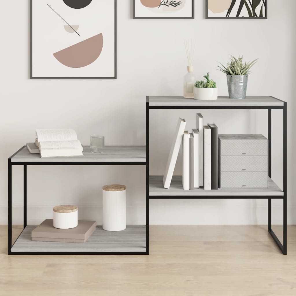 Wandschappen 4 st 60x40x1,5 cm bewerkt hout grijs sonoma eiken is nu te koop bij PeponiXL, paradijselijk wonen!