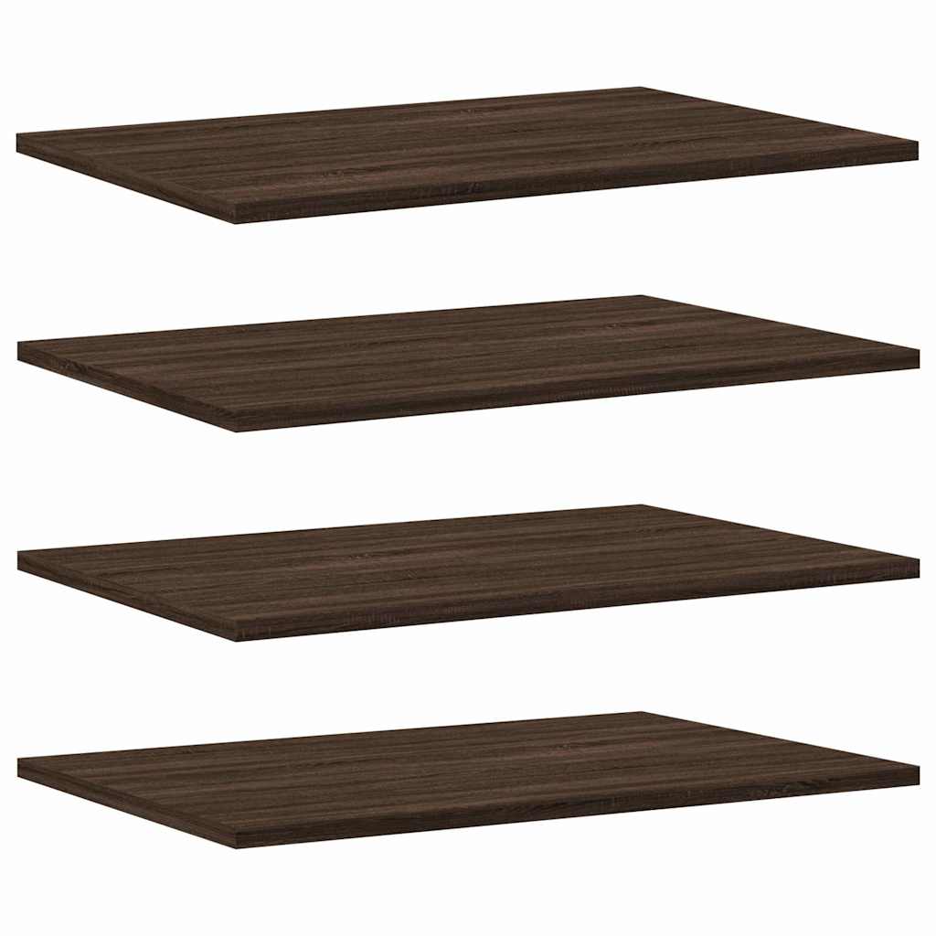 Wandschappen 4 st 60x40x1,5 cm bewerkt hout bruin eikenkleur is nu te koop bij PeponiXL, paradijselijk wonen!