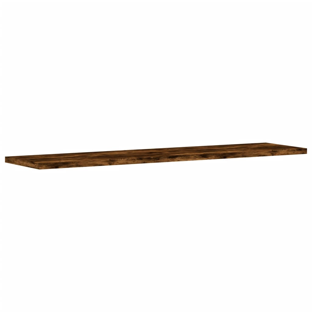 Wandschappen 4 st 80x20x1,5 cm bewerkt hout gerookt eikenkleur is nu te koop bij PeponiXL, paradijselijk wonen!