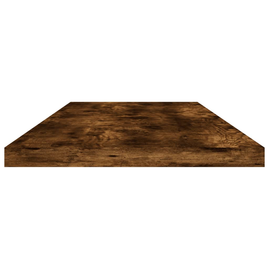 Wandschappen 4 st 80x20x1,5 cm bewerkt hout gerookt eikenkleur is nu te koop bij PeponiXL, paradijselijk wonen!