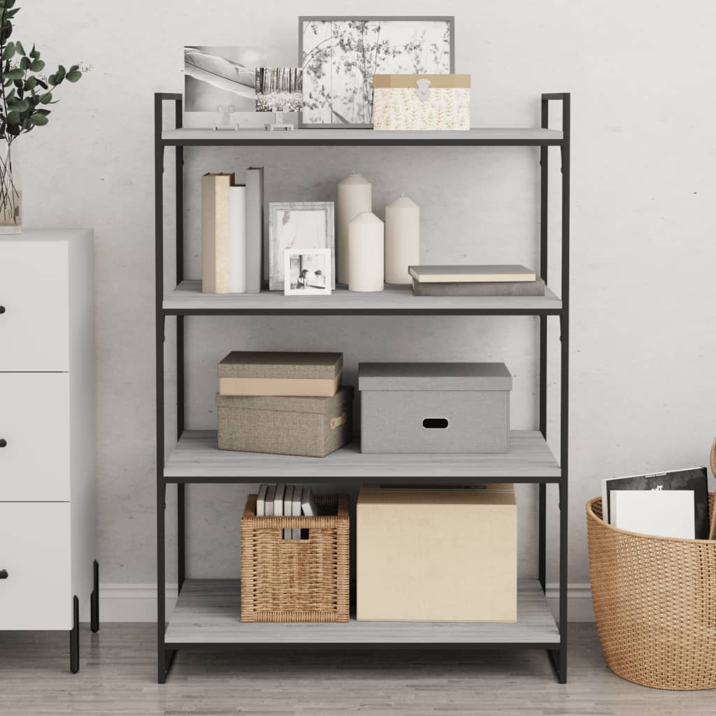 Wandschappen 4 st 80x40x1,5 cm bewerkt hout grijs sonoma eiken is nu te koop bij PeponiXL, paradijselijk wonen!