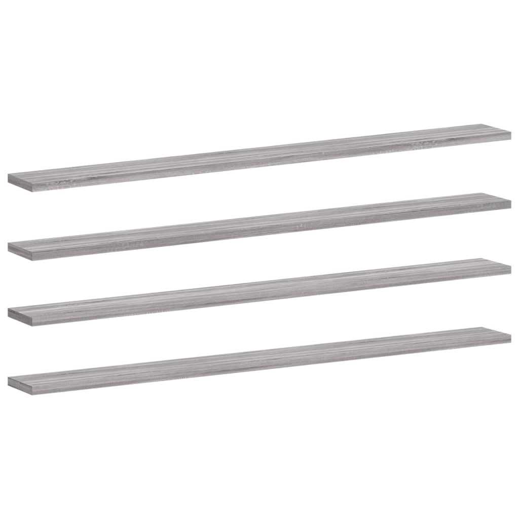 Wandschappen 4 st 100x10x1,5 cm bewerkt hout grijs sonoma eiken is nu te koop bij PeponiXL, paradijselijk wonen!