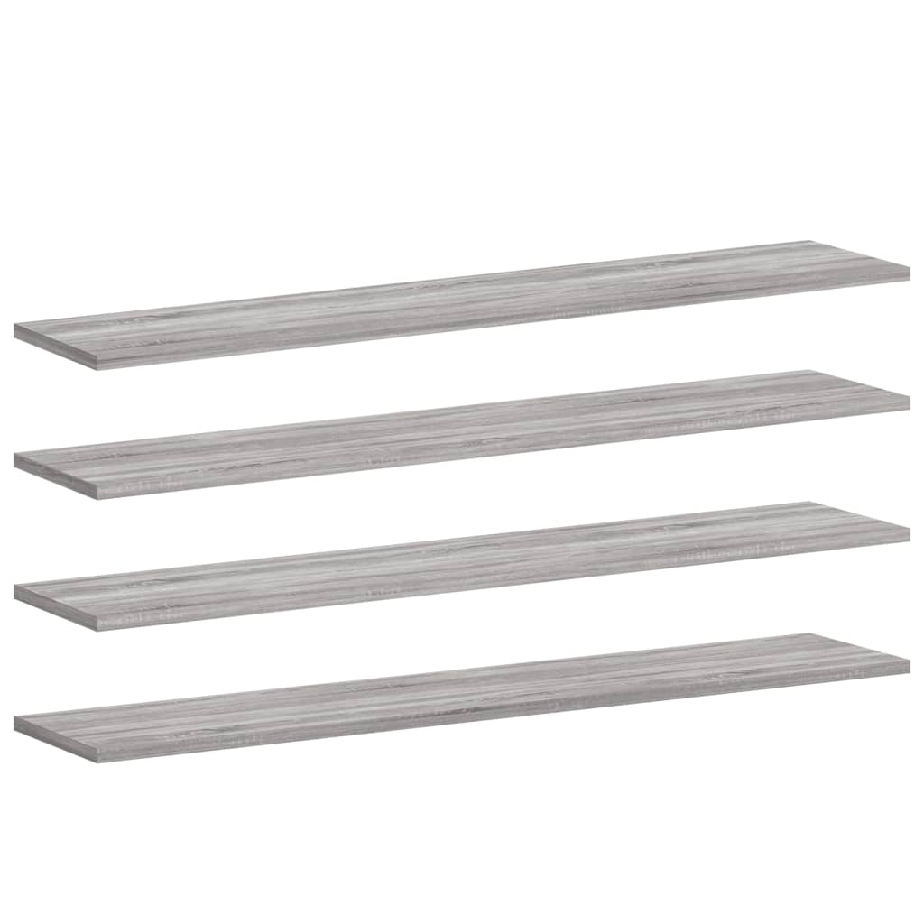 Wandschappen 4 st 100x20x1,5 cm bewerkt hout grijs sonoma eiken is nu te koop bij PeponiXL, paradijselijk wonen!