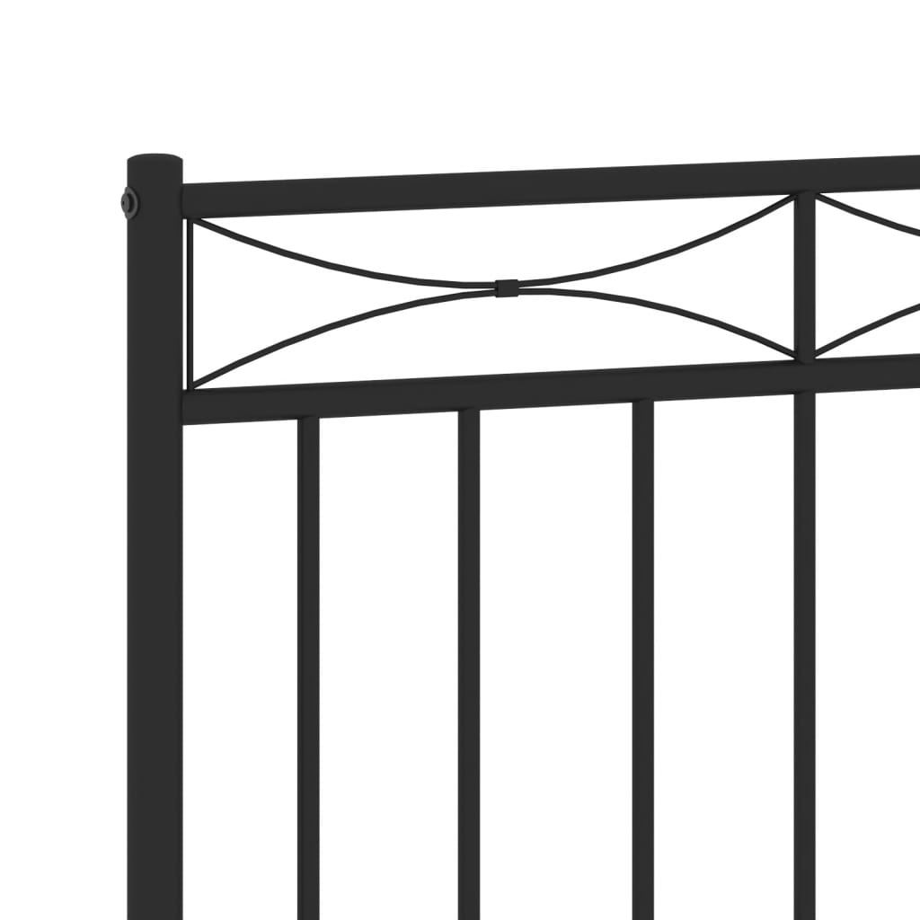 Vervangend hoofdbord 75 cm metaal zwart is nu te koop bij PeponiXL, paradijselijk wonen!